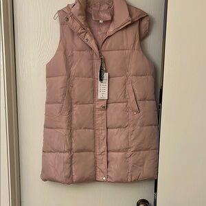 Pink Puffer Vest L